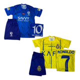 Kit Conjunto Infantil Futebol Camisa Short Uniforme C 2 Time