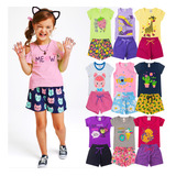 Kit Conjunto Infantil Menina Verão 08 Peças Envio Imediato