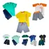 Kit Conjunto Infantil Menino Verão 6 Peças-3 Blusa 3 Bermuda