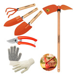 Kit Conjunto Jardinagem 5 Peças Tramontina Luva Brinde