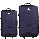 KIT CONJUNTO JOGO 2 MALAS VIAGEM VILLAGE MÉDIA E PEQUENA Cor Azul