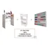 Kit Conjunto Mesa   Carrinho   Expositor Salão Cor Branco
