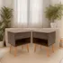 Kit Conjunto Mesa De Cabeceira  1 Gaveta Pés Madeira Paris
