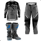 Kit Conjunto Motocross Calça Camisa Bota