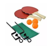Kit Conjunto Ping Pong Tênis De Mesa Raquetes Bolinhas Rede