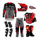 Kit Conjunto Roupa Motocross Trilha Bota