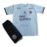 Kit Conjunto Uniforme Corinthians Infantil Meião Futebol 