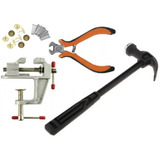 Kit Conserto Artesanato Artesão Mini Martelo Morsa Alicate
