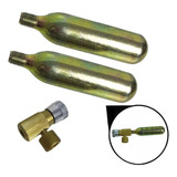Kit Conserto Encher Pneu Moto Valvula 2 Garrafa Co2 Bering