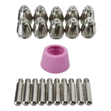 Kit Consumíveis Plasma Ag60 Sg55 Wsd60 10 Bicos 10 Eletrodos