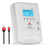 Kit Controlador De Carga Solar 40a Lcd Mppt 12v 550w 24v 1100w Com Detecção Automática Tripla Proteção 2 Saídas Usb Para Painéis Solares De 12v Ou 24v Chip Master Acompanha Cabo Type c Brinde