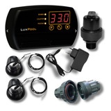 Kit Controlador Lux Pool Valvula Quebra Vacuo Retençao Spa