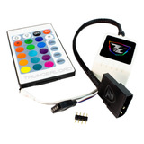 Kit Controlador Rgb Fita Led Cabo Adaptador P4 Molex Pc Pro