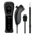 Kit Controle Joystick Remote + Nunchuk  Wii / Wii U Preto