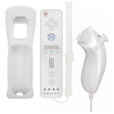 Kit Controle Sem Fio Wii Motion Plus E Nunchuck   Com Capa