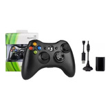 Kit Controle Sem Fio Xbox 360 Baterias Recarregável Cabo