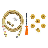 Kit Conversão Bico Injetor Fogão P Gás Encanado Engate 1m