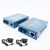 Kit Conversor A b De Mídia Fibra Htb 3100a b 25km