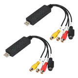 Kit Conversor De Vhs Para Dvd 2 × Usb 2 0 Captura Áudio E