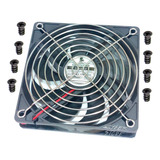 Kit Cooler Fan 12cm Ventilador 120x120 Grade Metal Cromada