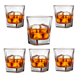 Kit Copo De Whisky Uísque Vodka Drink Dose Vidro 6 Peças Nf