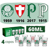 Kit Copo Dose 4 Un Palmeiras