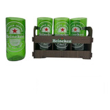 Kit Copo Heineken Com 6 Unidades 400 Ml Com Caixote Presente