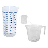 Kit Copo Medidor 500ml Jarra Graduada Medidora 600ml
