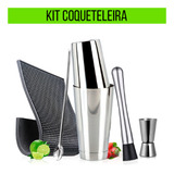 Kit Coqueteleira Boston Profissional Inox Drinks Caipirinha