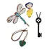 Kit Coraline Chave Botão, Medalhão E Presilha