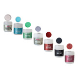 Kit Corante Glitter 7 Cores Novas Comestível Confeitaria