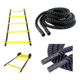 Kit Corda Naval Crossfit 40mm 5 Metros E Escada De Agilidade