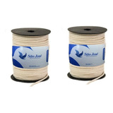 Kit Cordão Trançado Macramê Cru 3mm Algodão 50m