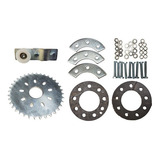 Kit Coroa 36 Dentes Kit Fixação E Esticador Bike Motorizada