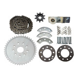 Kit Coroa 44d Corrente Kit Fix Pinhão Tensor Bike Motorizada