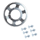 Kit Coroa 54 Dentes   6 Parafusos Para Mobilete E Bikelete