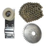 Kit Coroa Corrente E Esticador Tensor Bicicleta Motorizada