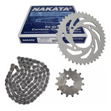 Kit Coroa Corrente Pinhão Yamaha Crypton 115 2014 Nakata