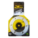 Kit Coroa Pinhão Nxr Bros 160 14 ed Xre 190 16 ed Aço 1045