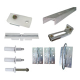 Kit Corrediça P Porta Camarão 90cm Natural Com Dobradiça
