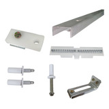 Kit Corrediça P Porta Camarão 90cm Natural Sem Dobradiça