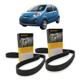 Kit Correia Alternador Ar Direção Chery Qq 1 1 16v 2011