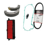 Kit Correia Junta Rolete Filtro Ar E Lona Honda Lead 110