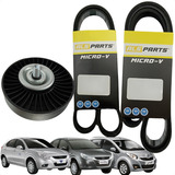 Kit Correias Alternador Polia Jac J2 J3 Turim 1 4 2010 2015