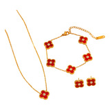 Kit Corrente Bracelete Brinco