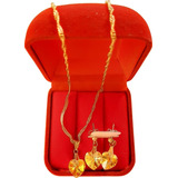 Kit Corrente brinco 18k