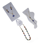 Kit Corrente Brinco Pulsera Tornozeleira Biju Olho Grego