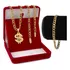 Kit Corrente Masculina + Pulseira + Pingente Banho 18k Top