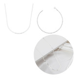 Kit Corrente Pulseira Prata