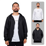 Kit Corta Vento Camisa Manga Longa Frio Moto Inverno Quente